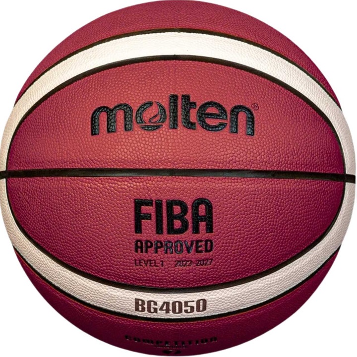 Minge de baschet Molten Fiba, r.5, culoare brown, set pentru jocuri in sala