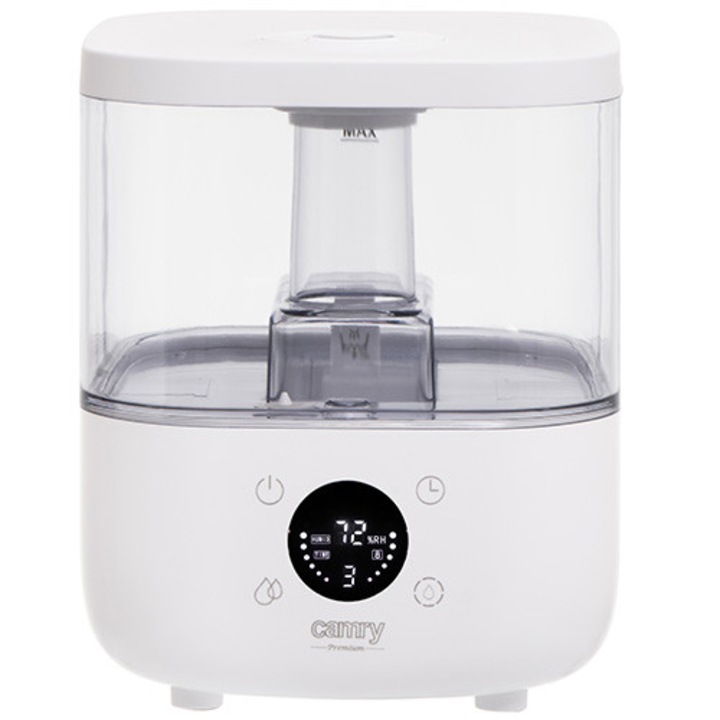 Umidificator ultrasonor Camry CR 7973, negru, capacitate 5L, eficienta 100-260 ml/ora, mod nocturn