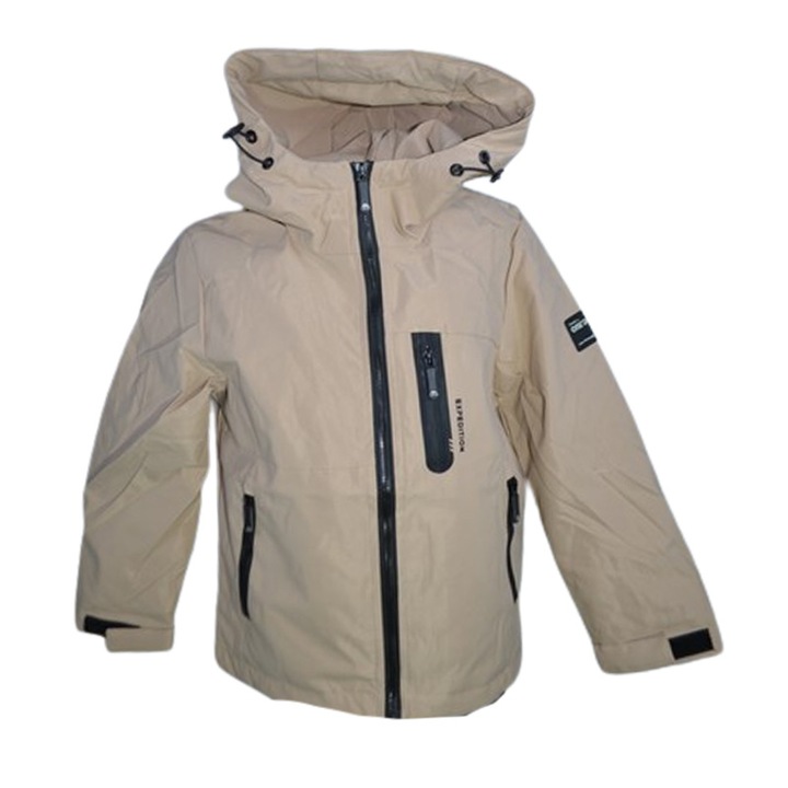 Geaca matlasata, de primavara-toamna, pentru baieti, Happy House YY3021, Crem 126540