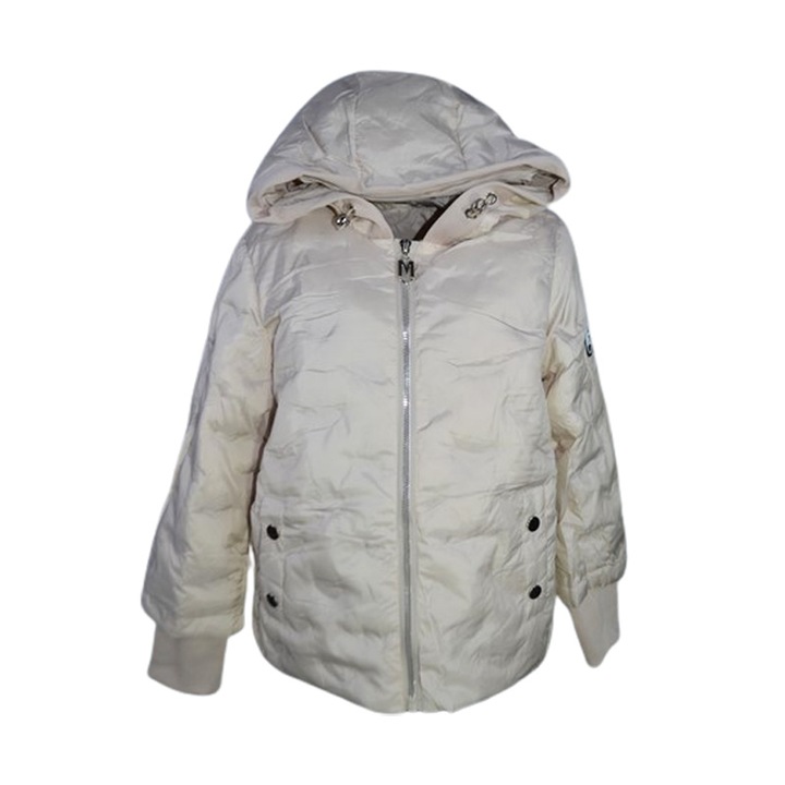 Geaca matlasata, de primavara-toamna, pentru fete, Happy House KK2386, Crem 126510