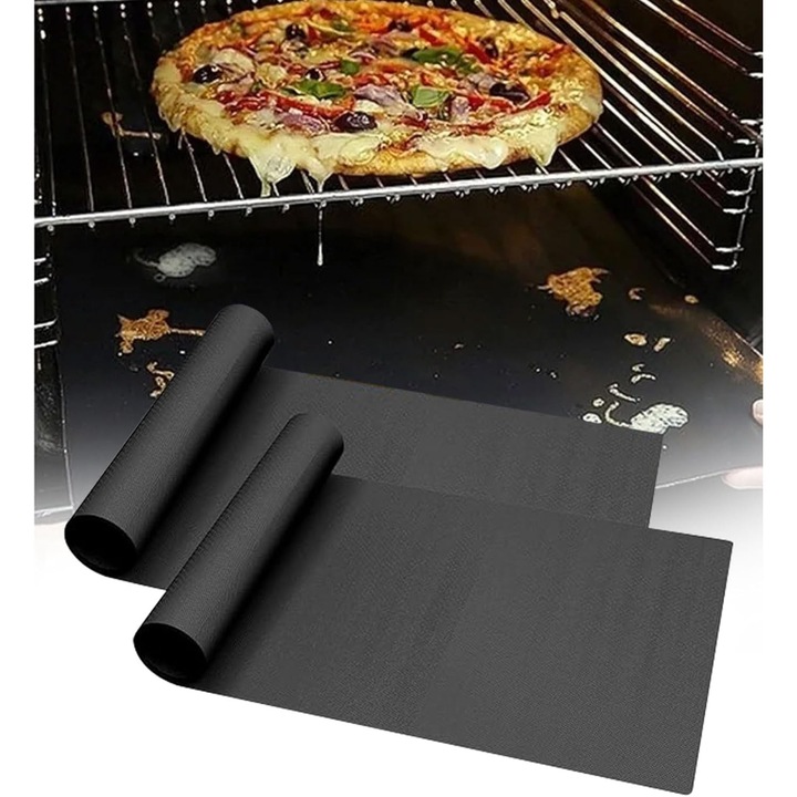Tava protectoare cuptor antiaderentă, Octonyluck, set 2 buc, 40x60cm