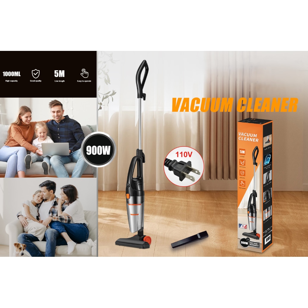 Aspirator vertical 2 In 1, 900W, 1000 ml, filtru hepa, cablu 5m, utilizare manuala
