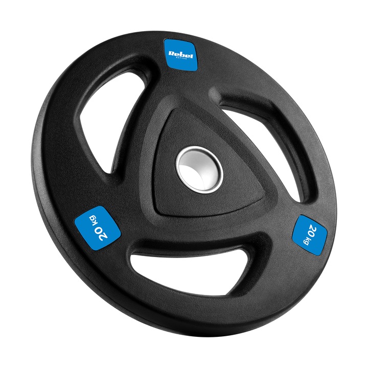 Obiect de greutate set, 20kg, deschidere olimpica 51mm, 32cm, guma