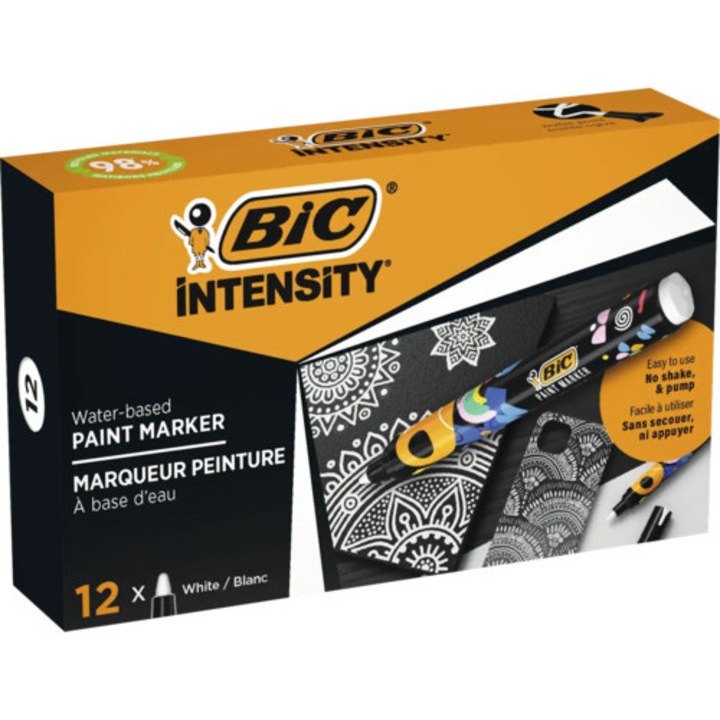 Bic permanent marker, fehér színű