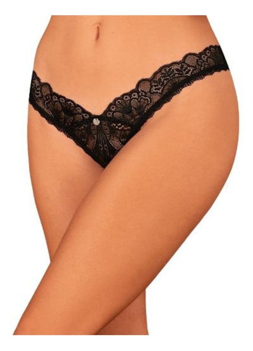 Női szexi bugyi, Luka, Donna Dream, csipke, fekete, rugalmas anyag