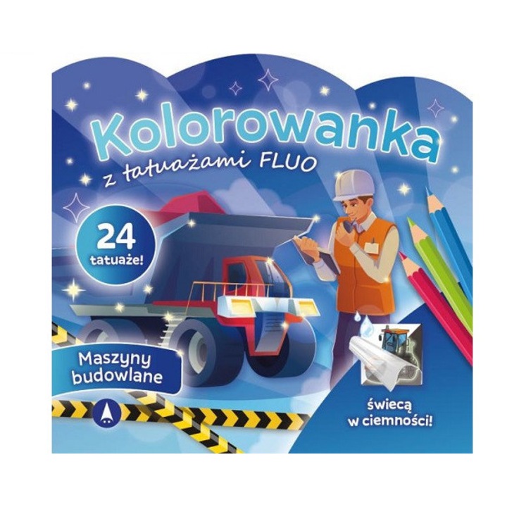 Kolorowanka z tatuażami FLUO, Maszyny budowlane