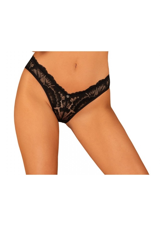 Szexi bugyi, Luka, Alessya, virágos csipke, érzéki kivágások, fekete