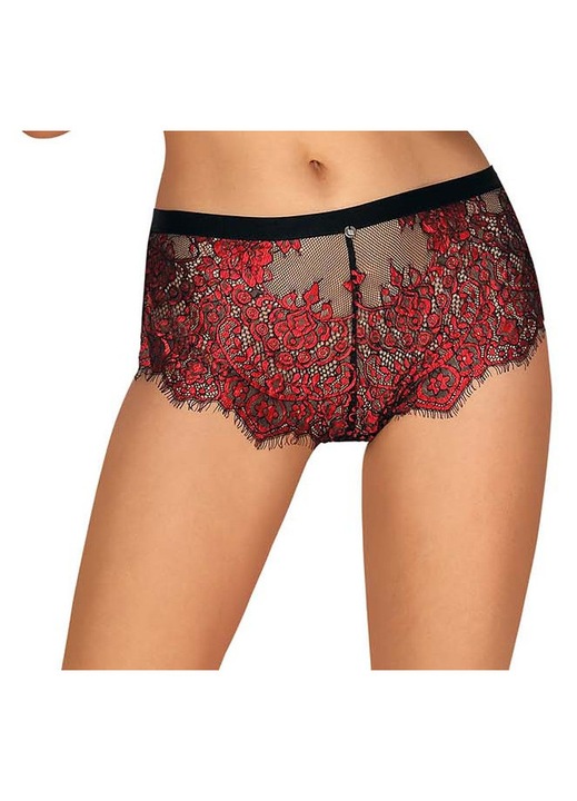 Szexi fehérnemű hölgyeknek, Luka, Redessia, piros csipke, fekete átlátszó