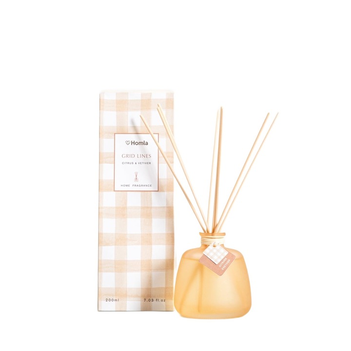 Homla szobaillatosító, 200 ml, elegáns design, energizáló illat, 3 hónap tartósság