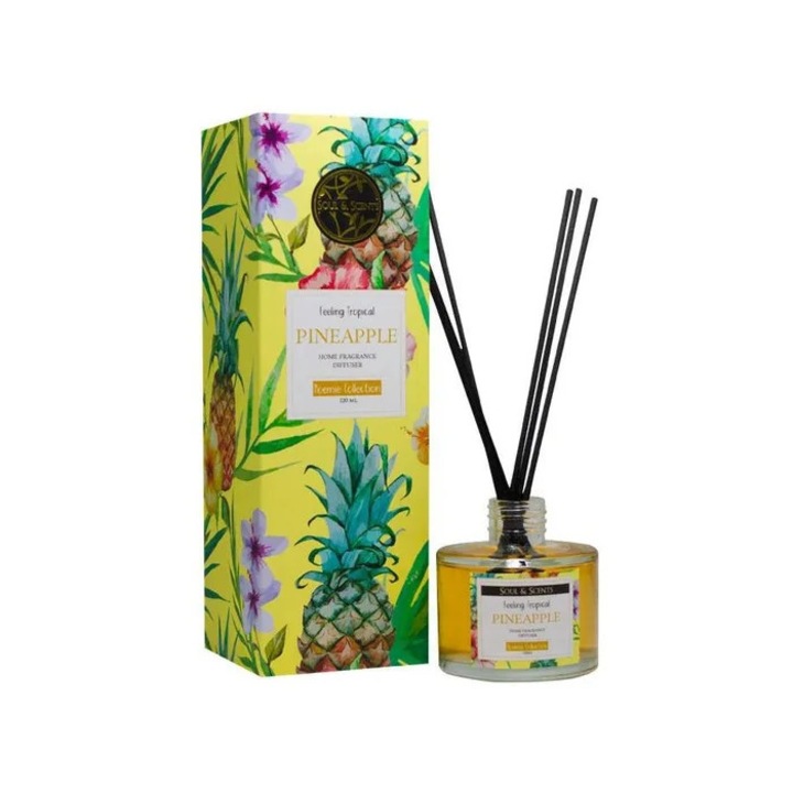 Aroma Land, Soul Scent pálcikás parfüm diffúzor, ananász illat, 120 ml