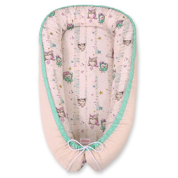 Кокон гнездо за бебета, Bobono, Premium, 95x55см, многоцветен
