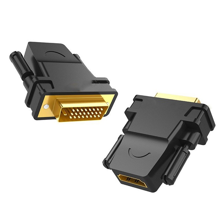 Adaptor HDMI - DVI, DELTA, Full HD, 45x40x20mm, negru