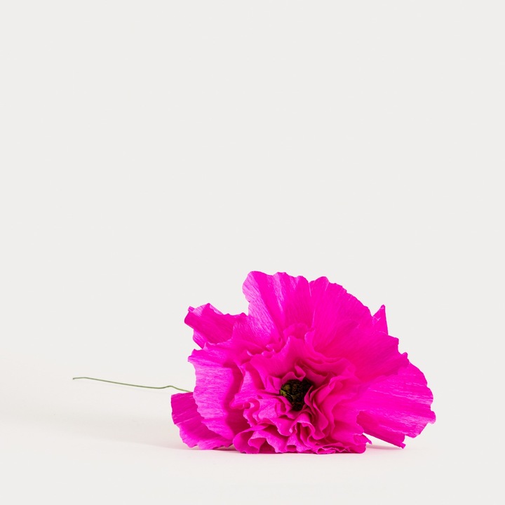 Fukszia színű műpapír ág, 60 cm, dekorációs készlet, virágkötészethez