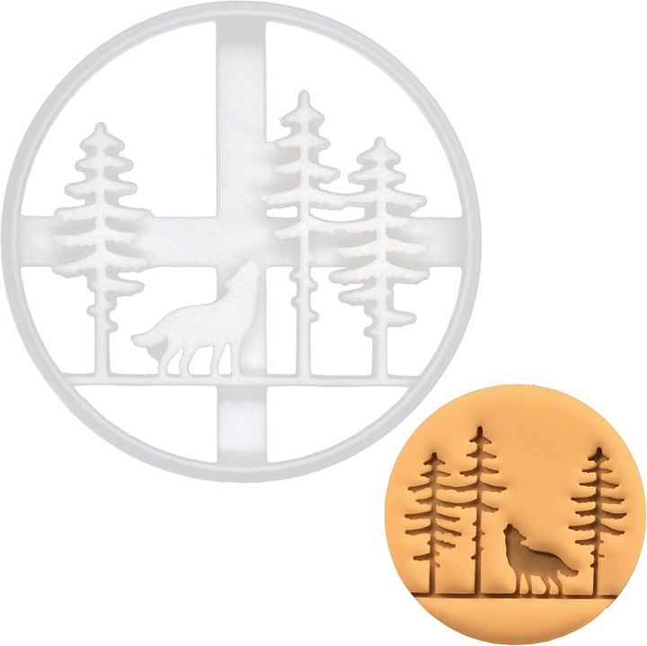 Formă de tăiat fursecuri Waldwolf 3D, 7.8x7.8cm, plastic