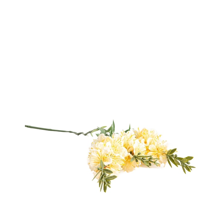 Sárga hármas műág 84 cm, Homla, dekoratív vázákhoz és virágkötészethez