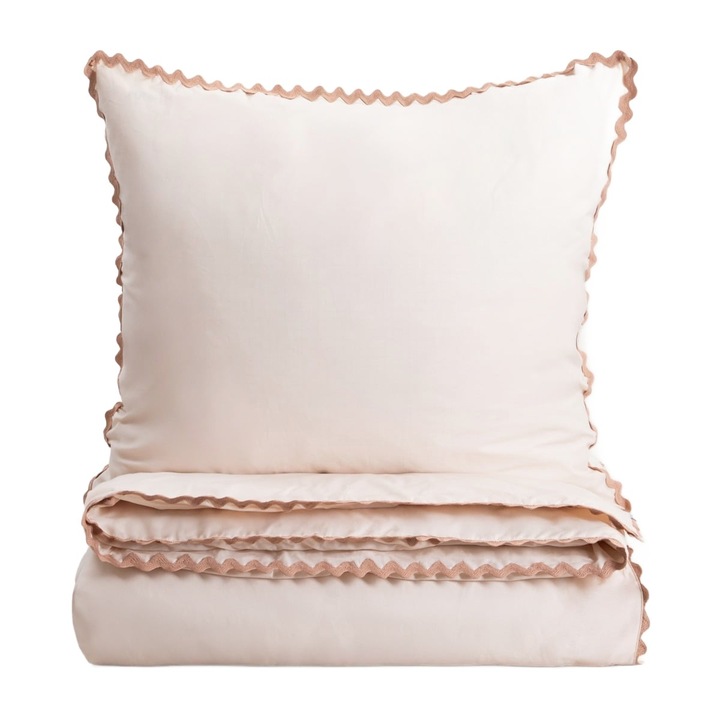 Vela ágynemű, HOMLA, pamut, bézs, 160x200 cm + 2*70x80 cm