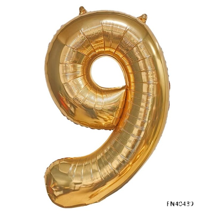 Fólia lufi szám, 102cm, Italy Gold