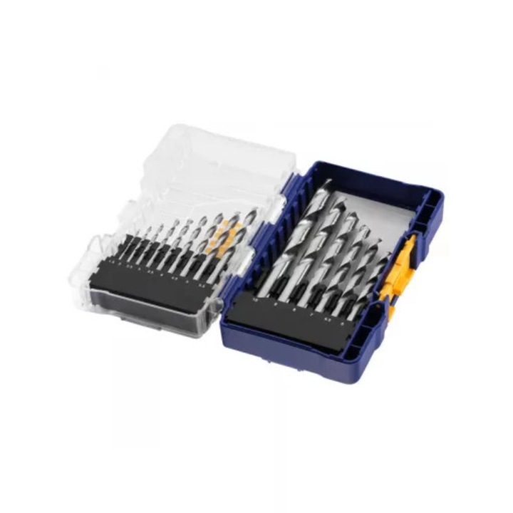 IRWIN Set de burghie elicoidale 15 piese HSS PRO cilindrice (1, 5-10 mm) HSS PRO