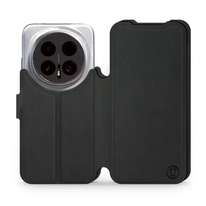 Калъф флип Mobiwear за Honor Magic 8 Pro 5G, черен, със стойка, материал Semis + TPU