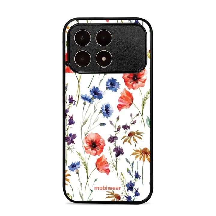 Husa telefon, Mobiwear Glossy, design floral, multicolor, pentru Poco F8 Pro