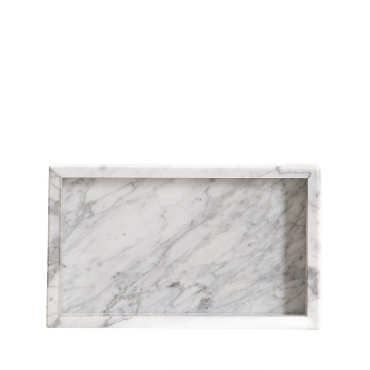 Tava decorativa MARMURI marmura alba 25x15x3 cm HOMLA