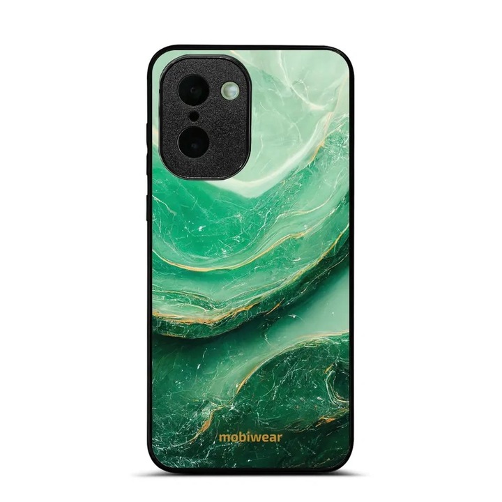 Husa telefon OnePlus 15R, Mobiwear Glossy, mramor verde, rezistenta la socuri si zgarieturi, set 1 husa