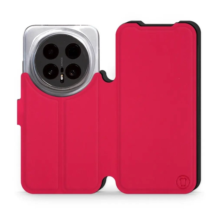 Калъф флип Mobiwear за телефон Honor Magic 8 Pro 5G, червен, стойка, магнитно закопчаване