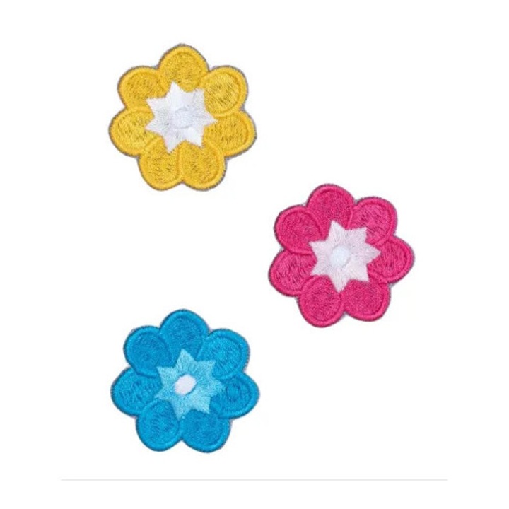 3 darabos szett, Arco, virág minta, 4x4cm, többszínű