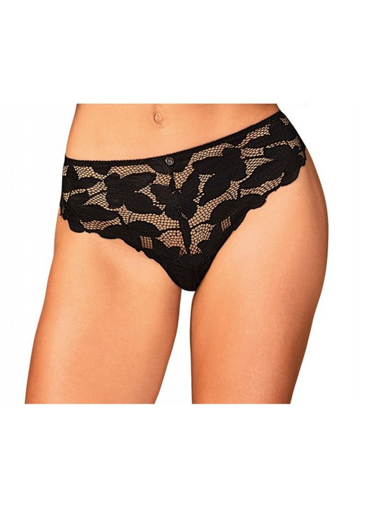 Luka Editya szexi bugyi, fekete, csipke, szexi szabás, rugalmas, XS-S INTL