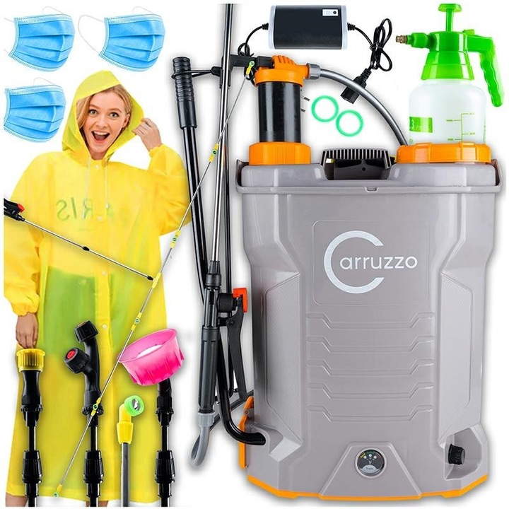 Opryskiwacz 2in1 Carruzzo, electric, 16L, 63x37x19cm, cu acumulator