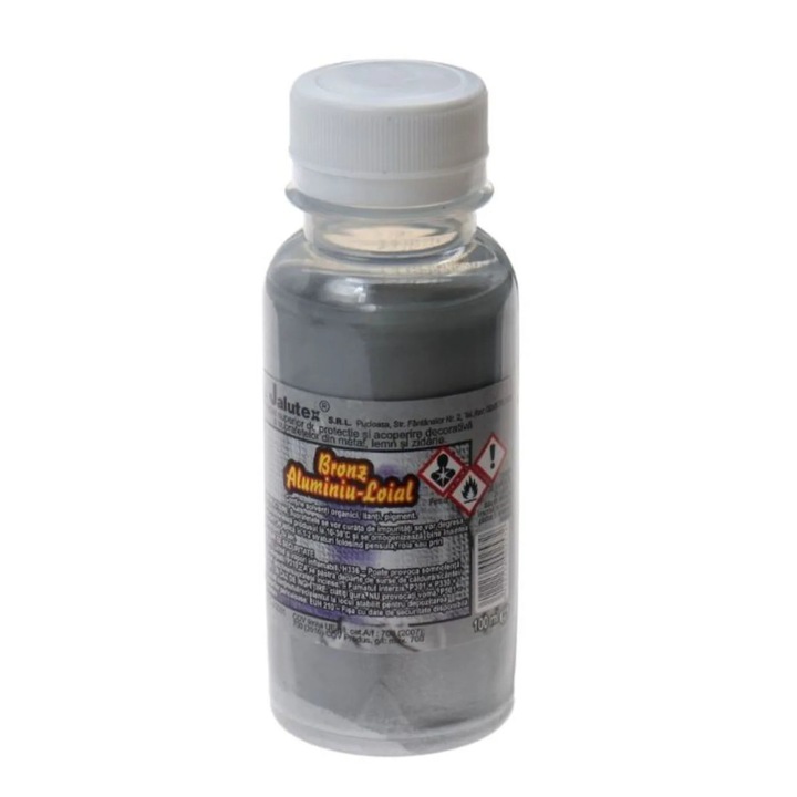 Alkid bronz festék fa/fém felületekre, Jalutex, beltéri/kültéri, ezüst, 0.1 L