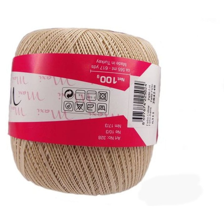 Kordonek Maxi, Madam Tricote, 100g, 565m, 2-2,5mm, alb