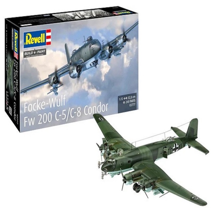 Аеромодел Focke-Wulf Fw 200 C-5/C-8 Condor, мащаб 1:72 (ниво 4), с 240 части, REVELL