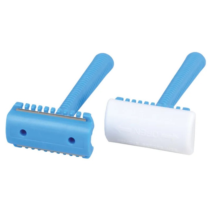 Aparat de Ras Golden Protect, Chirurgical cu Lama din Otel Inoxidabil, Lama Simpla pe Ambele Parti cu Pieptene, 38 mm, 50 bucati