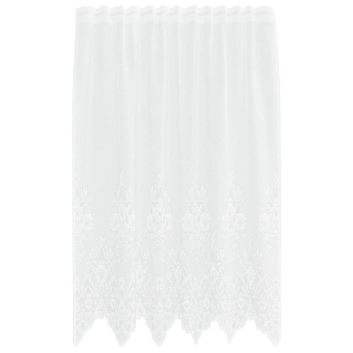 vidaXL Csipkés Függöny függönyökkel Fehér 150 x 160 cm Poliészter 4107752