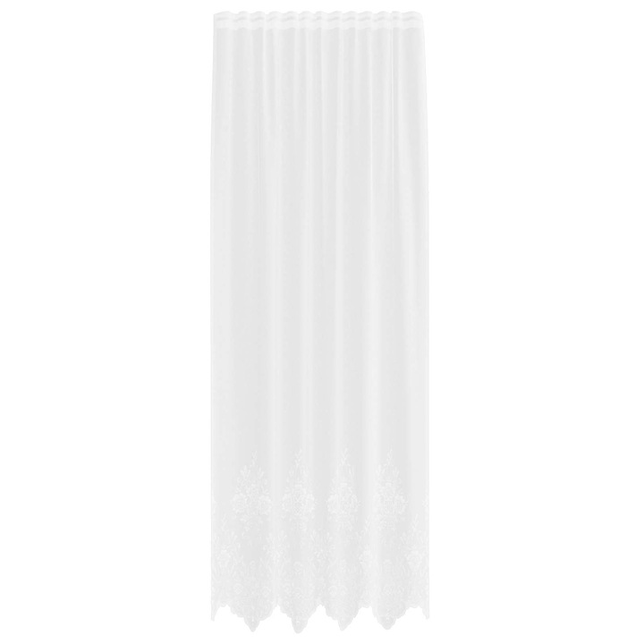 vidaXL Csipkés Függöny függönyökkel Fehér 280 x 150 cm Poliészter 4107759
