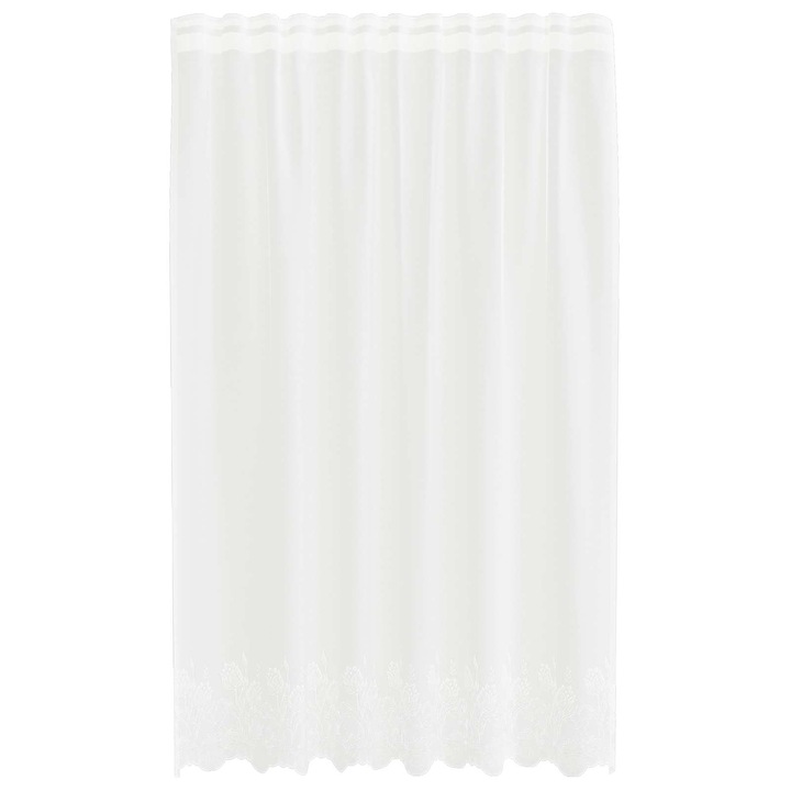 vidaXL Csipkés Függöny függönyökkel Fehér 200 x 150 cm Poliészter 4107871