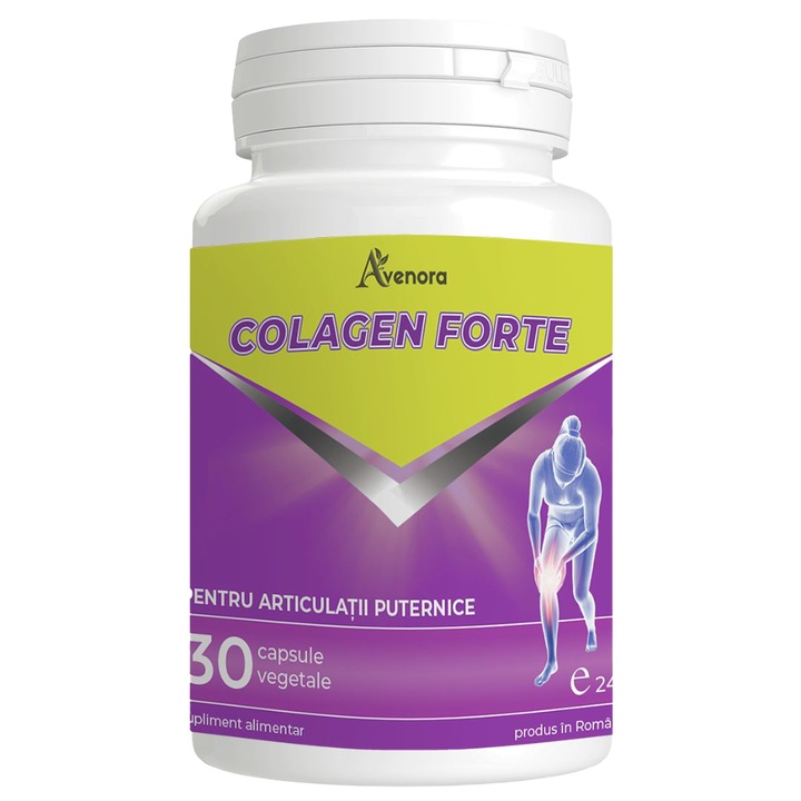 Colagen Marin Hidrolizat Avenora, Supliment Anti-Îmbătrânire, Elasticitate și Fermitate Piele, 1 Flacon Capsule