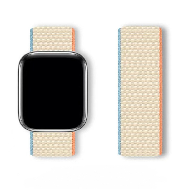 Pasek Sport Loop Hurtel, nylon, elasticitate ridicata, design colorat, bej, set