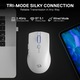 Геймърска мишка Redragon M618, Бяла, 2.4GHz/BT/Кабел