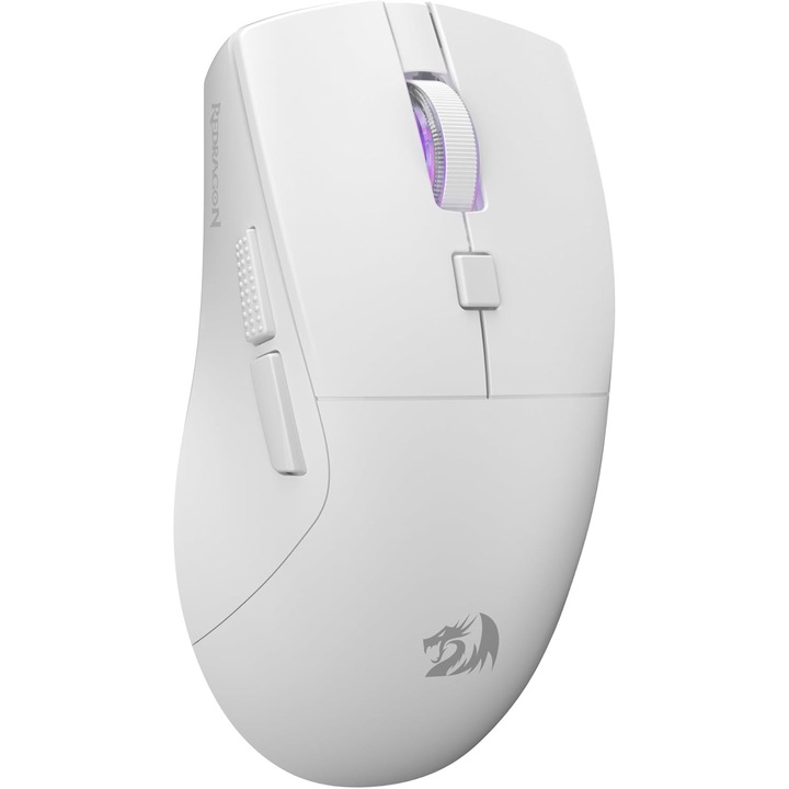Mouse Gaming Redragon M618, Alb, 2.4GHz/BT/Cablu