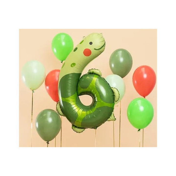 Fólia lufi, Luka, 6-os szám, 57x86 cm, többszínű, szívószállal