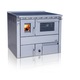 Soba centrala cu plita si cuptor CEZARA 35, 35kw, INOX MAT, evacuare stanga