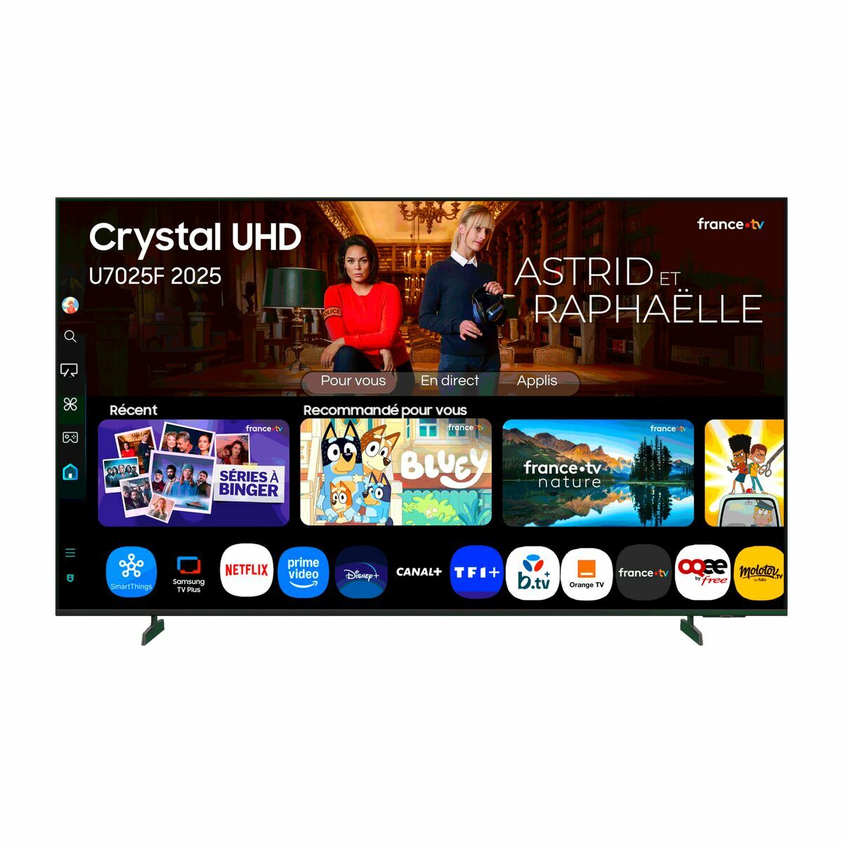 Televizor smart, Samsung, TU43U7025FKXXC, 43", 4K Ultra HD, LED, HDR, negru, Tizen, Wi‑Fi, Bluetooth