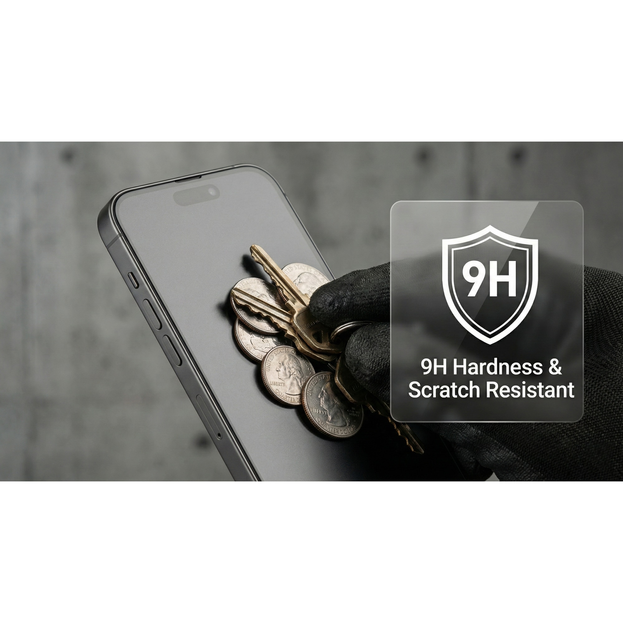 Folie de protectie din sticla securizata, HD, Mata, Transparenta, pentru smartphone-uri, kit de instalare inclus