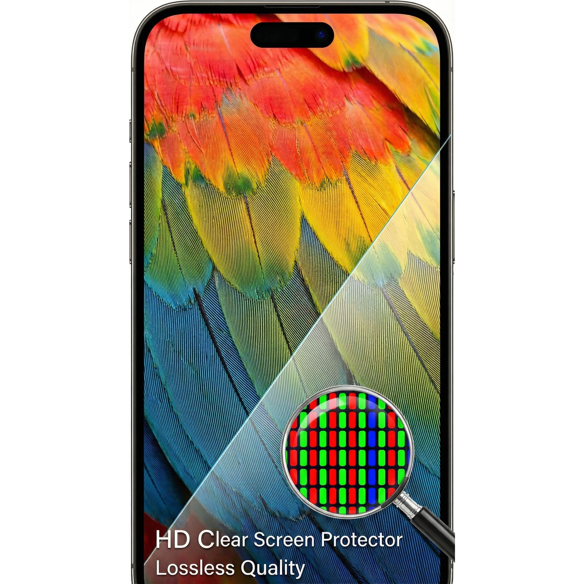 Folie de protecție din sticlă securizată, HD, transparentă, 9H, pentru iPhone 15 Pro Max