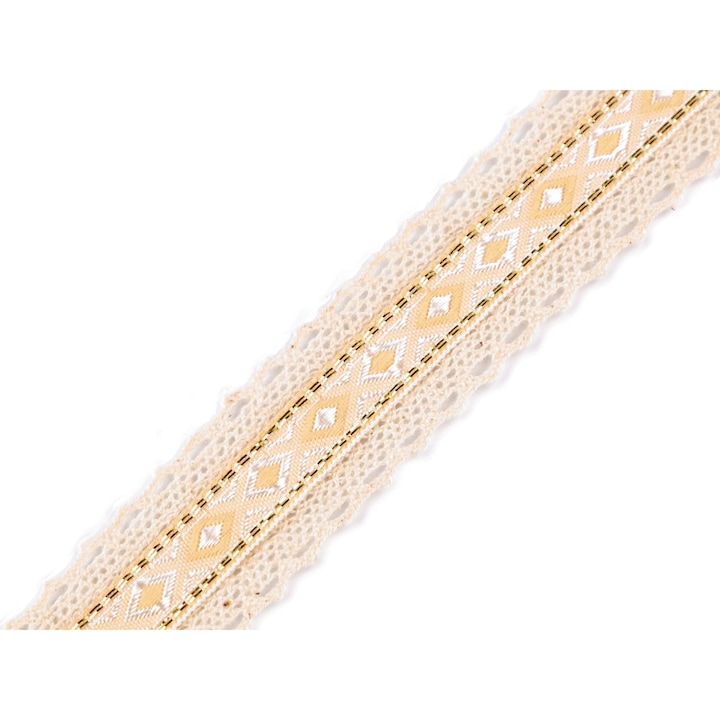 Pamut korona, Kufer, 30mm, 1m, fehér