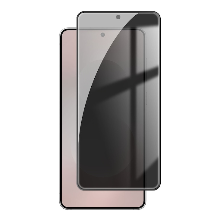 Folie PRIVACY pentru Samsung Galaxy S26, Sticla Securizata, Anti-Spy 9H Complete Protection, Display Securizat, Negru