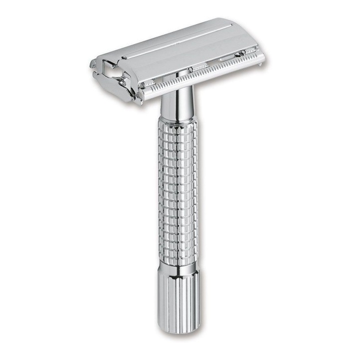 Aparat de ras clasic Boker Butterfly, metalic cromat