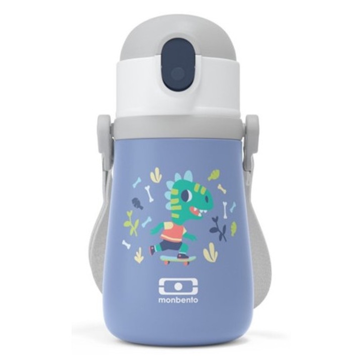 Термо бутилка за деца Monbento, колекция Stram, 0,36 л, синя, 16,8x8,2x13,3см